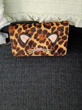 KATE SPADE LEOPARD CRISSBODY BAG/ WRISTLET